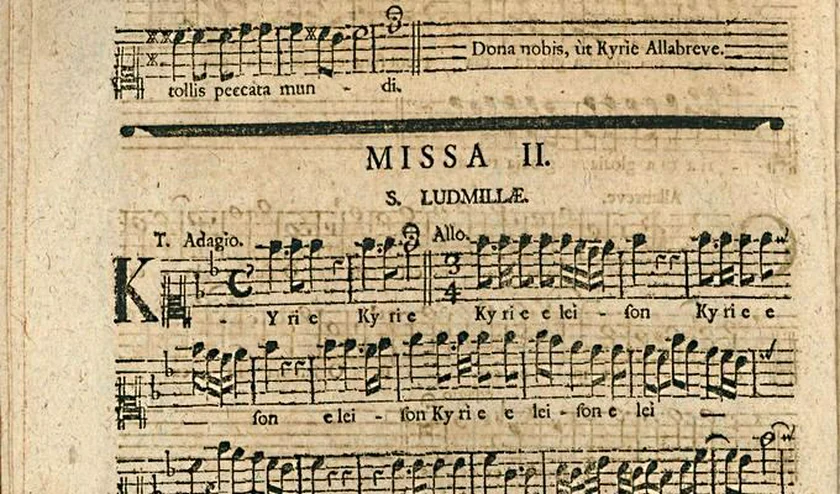 Page of music from a mass dedicated to St. Ludmila. (Photo: National Museum)