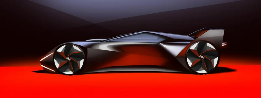 Side view of the new concept for the Ferat Vampire car. (Photo: Škoda a.s.)