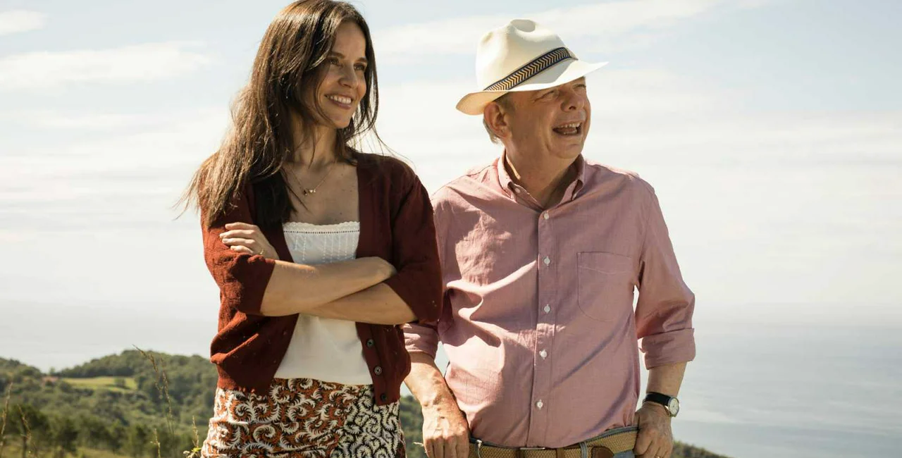 Gina Gershon and Wallace Shawn in Woody Allen’s “Rifkin's Festival.” (Photo: Gravier Productions)