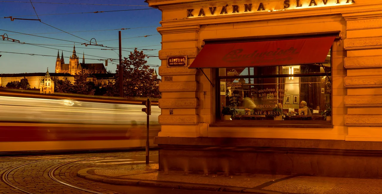 Prague's iconic Café Slavia has reopened after a renovation / photo via cafeslavia.cz