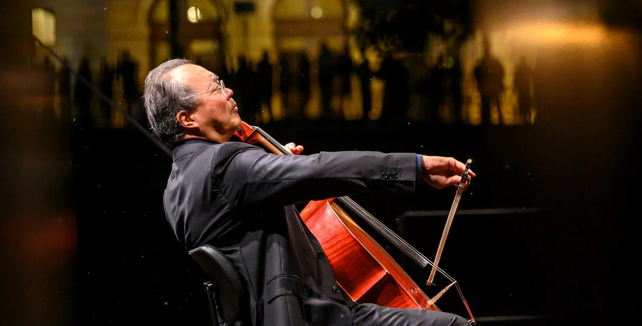 Renowned Cellist Yo-Yo Ma performs during the Strings of Autumn festival / photo via Facebook, Struny Podzimu
