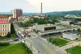 Overhead view of the Nádraží Holešovice metro stop area. (Photo: Wikimedia Commons, CC BY SA 4.0)