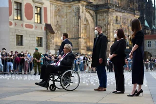 President Zeman at a Covid memorial event in Prague / photo via hrad.cz