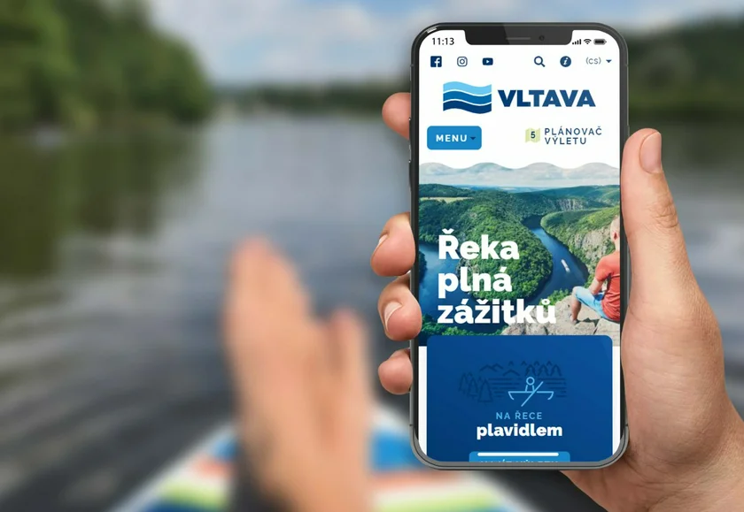 NET MAGNET NETMAGNET web by Tomáš Kouba VLTAVA river phone app  vltava-reka.cz-intro_1200px