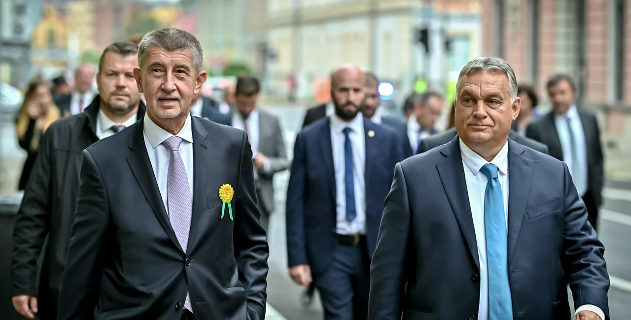 Andrej Babiš and Viktor Orbán in Prague on September 29. Photo: vlada.cz