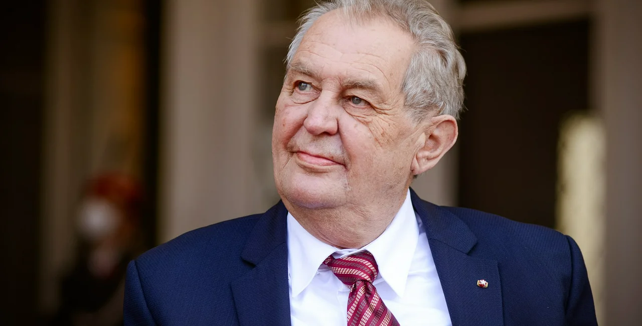 President Zeman is hospitalized at Prague's Central Military Hospital / photo via hrad.cz