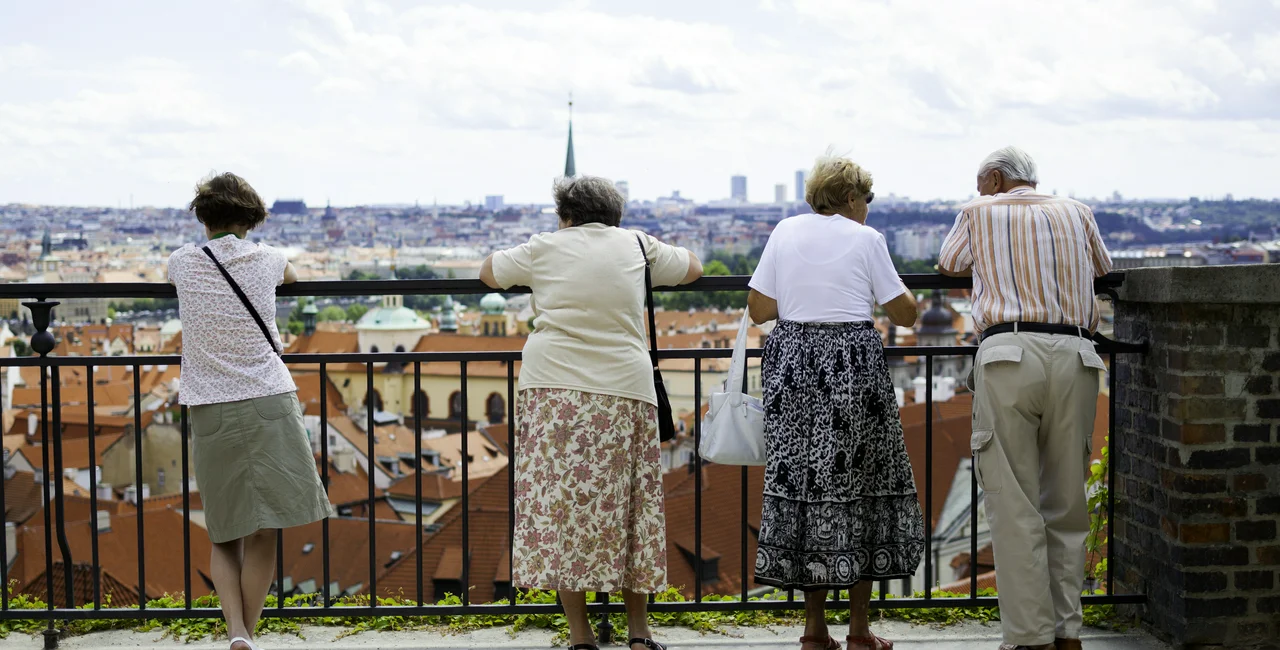 Senior citizens looking over Prague. Photo: iStock / MoreISO