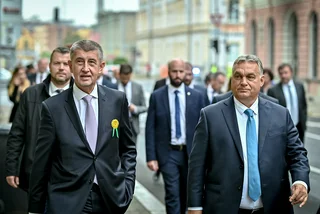Andrej Babiš and Viktor Orbán in Prague on September 29. Photo: vlada.cz