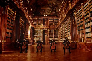 Prague Cello Quartet at Strahov Monastery. (Photo: YouTube)