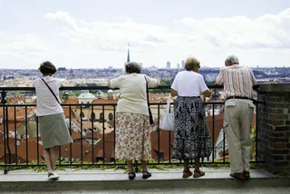 Senior citizens looking over Prague. Photo: iStock / MoreISO