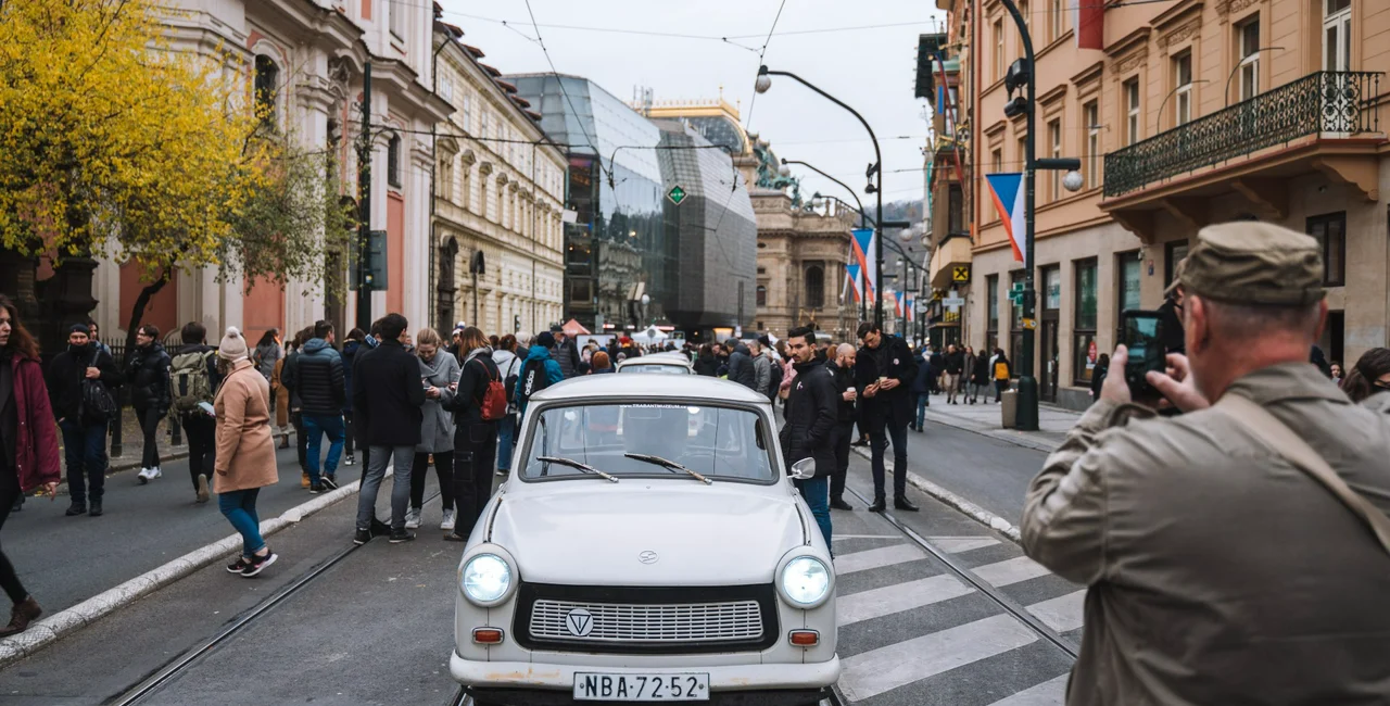 Yesterday saw crowds descend on Prague to celebrate and demonstrate. Photo: Trabant/David Stejskal