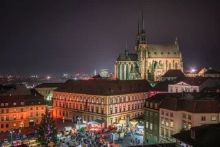 Brno’s Old Town with a Christmas market and Cathedral of St. Peter and Paul. (Photo: iStock, Kaycco)