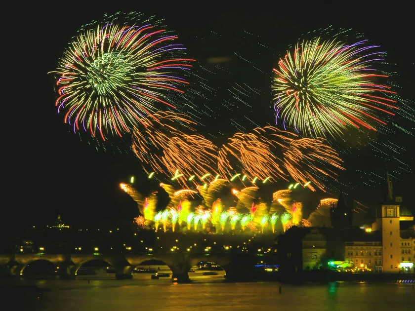 Fireworks on Jan. 1, 2019, in Prague. (Photo: Raymond Johnston)