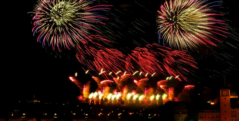 Fireworks on Jan. 1, 2019 in Prague. (Photo: Raymond Johnston)
