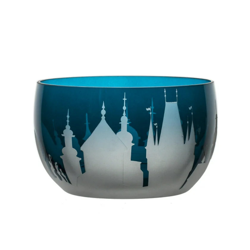 artel glass bowl Prague spires