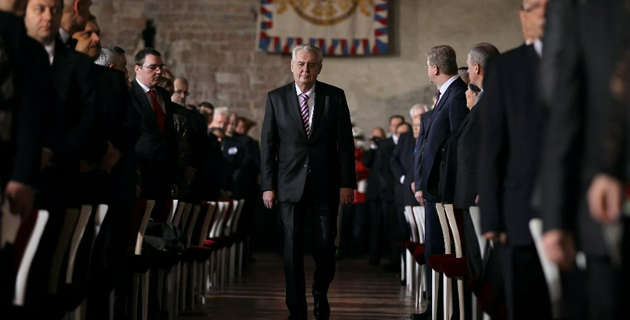 Czech President Miloš Zeman is inaugurated as Czech President in 2013 / photo via hrad.cz
