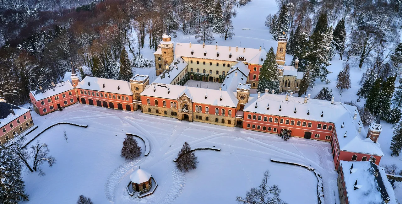 Sychrov Castle is among a number of Czech monuments with winter routes. Photo via
