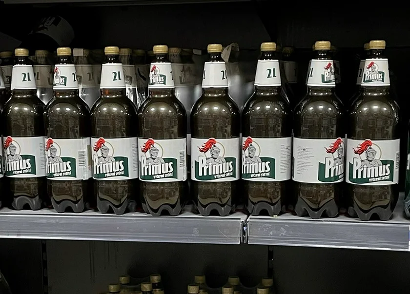 Primus beer in PET bottles. Photo: Pilsner Urquell Brewery