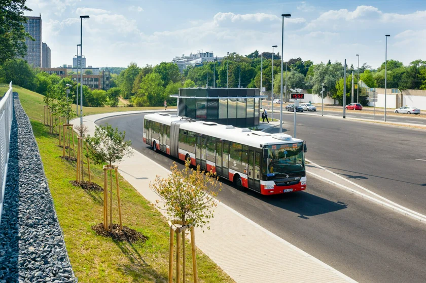 Visualization of the new trolleybus route to Václav Havel Airport / photo via cysnews.cz