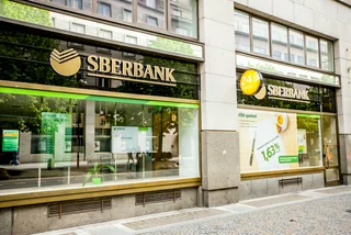 Sberbank branch in Prague. Photo via iStock/anouchka.