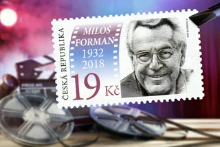 Stamp featuring Miloš Forman. Photo: Česká pošta / Facebook.