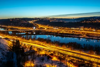Time exposure of Barrandov Bridge. Photo: iStock, PytyCzech.
