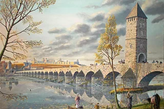 Visualization of the Judith Bridge by Lubomír Herc, 1899. Public domain.