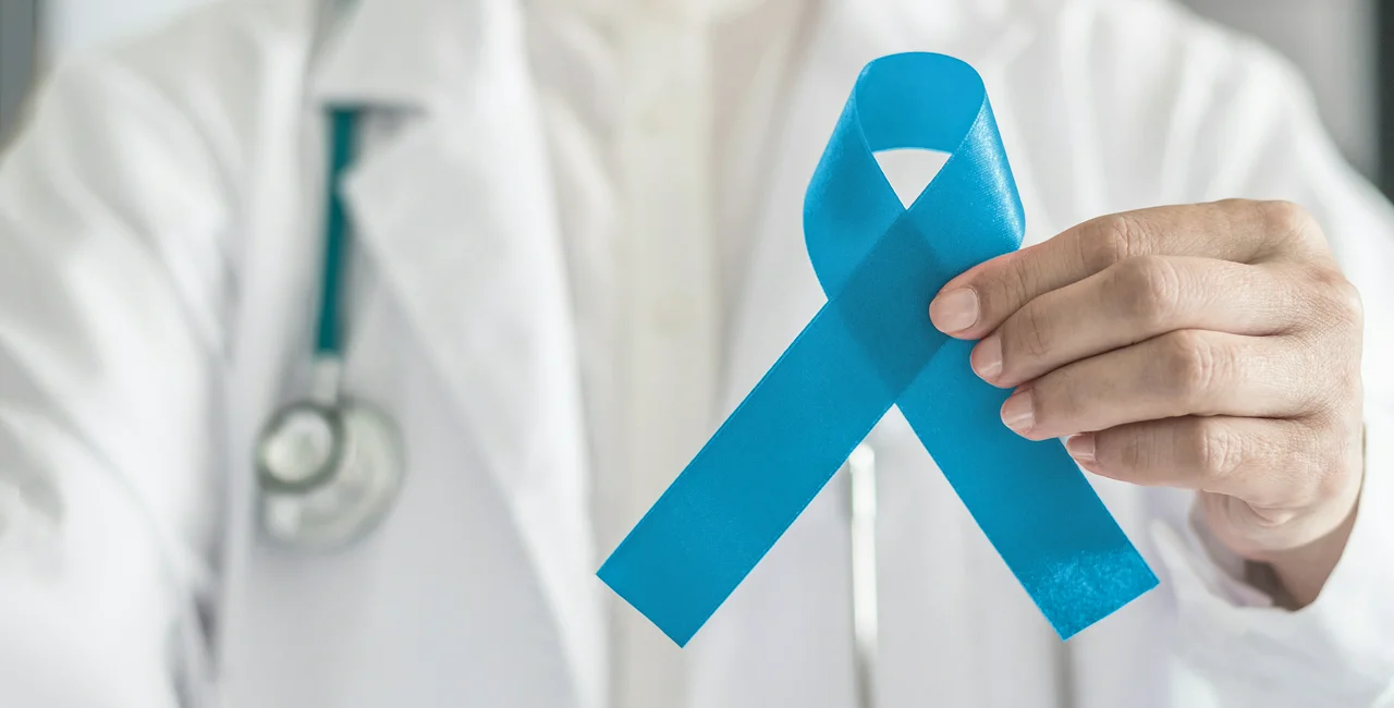 A blue ribbon is hte symbol for prostate cancer awareness. Photo: iStock, Chinnapong.