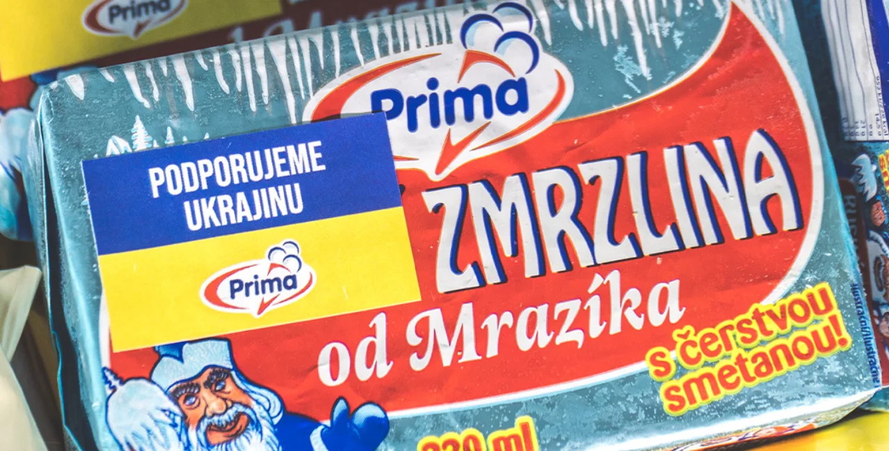 Label on the Ruská zmrzlina pacakge. Photo: Bidfood Czech Republic.