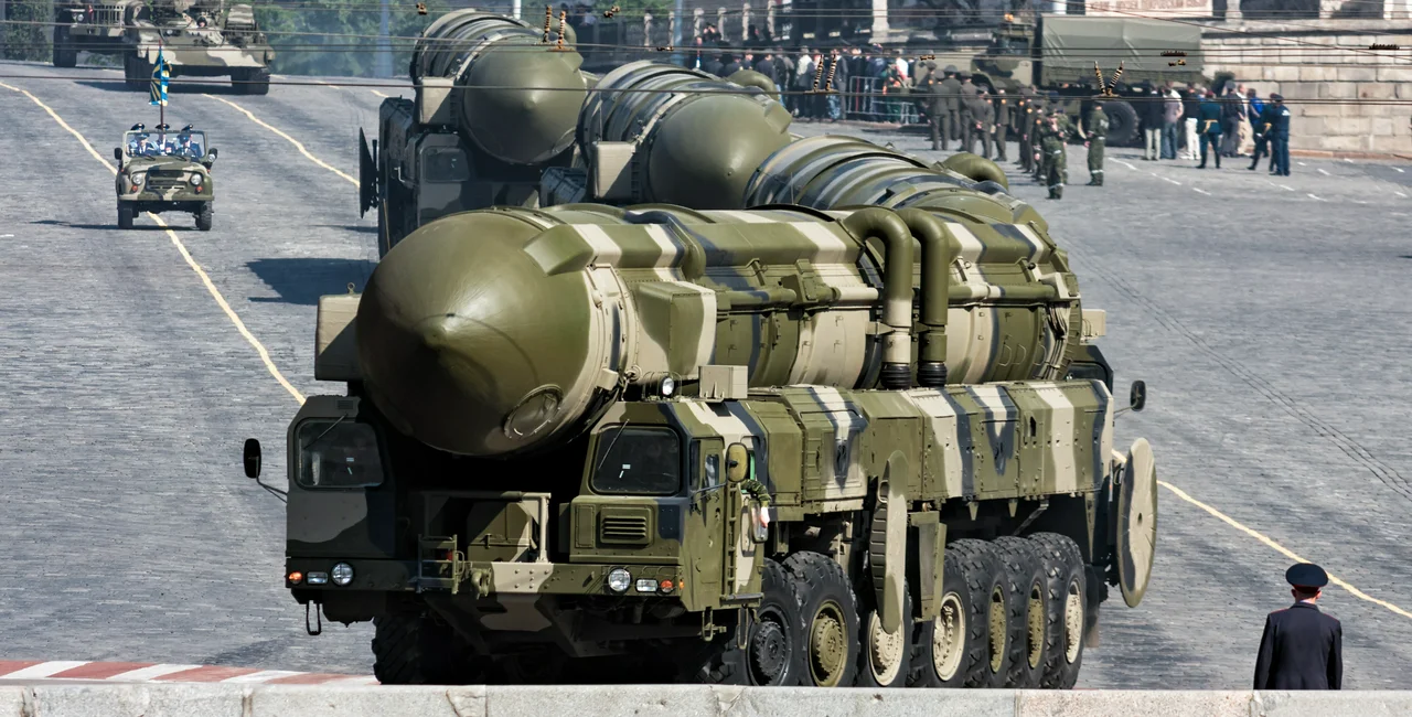 Russian nuclear warheads on display at a Moscow parade in 2008 / photo iStock @rusm