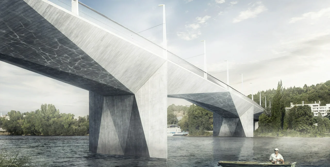 Winning design for Dvorecký most. image: Atelier A6.