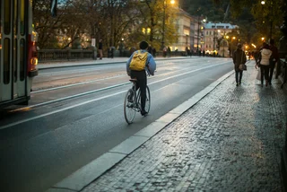 Cyclist in Prague. Photo: iStock, cipella.