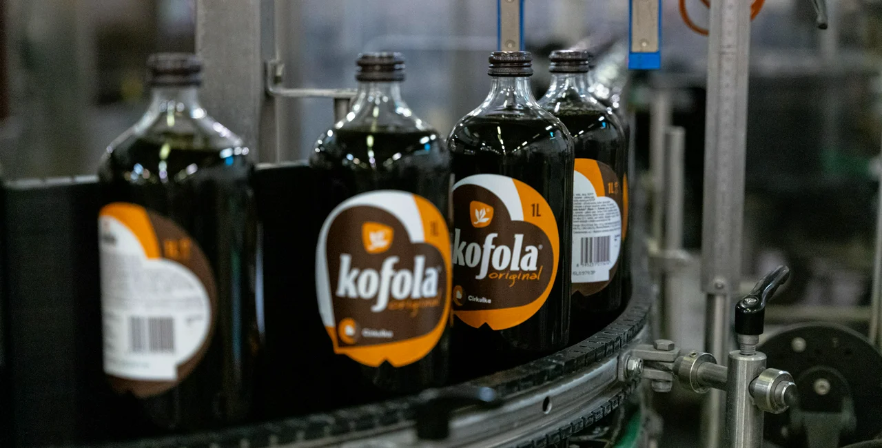 Kofola bottles at the factory. Photo: Kofola