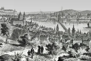 1870 engraving of Prague. Image: iStock / Grafissimo