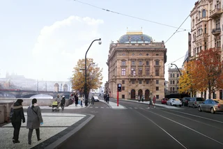 Pedestrian-friendly makeover underway for Prague riverside avenue
