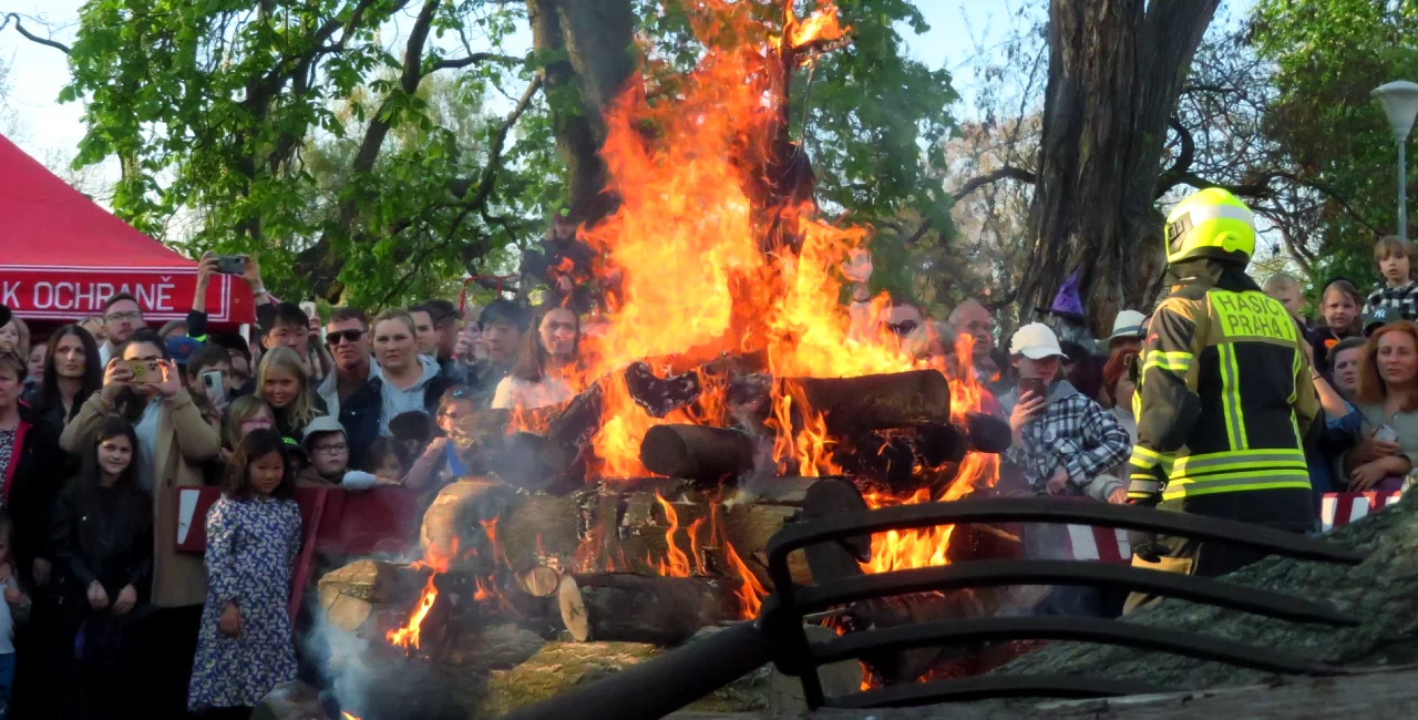 Witches Night bonfire in Prague. Photo: Raymond Johnston