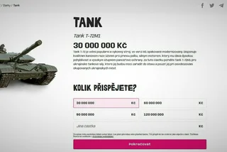 Czech e-shop sells tanks, weapons, and military equipment to finance Ukrainian army. Photo: ZbraneproUkrajiny.cz