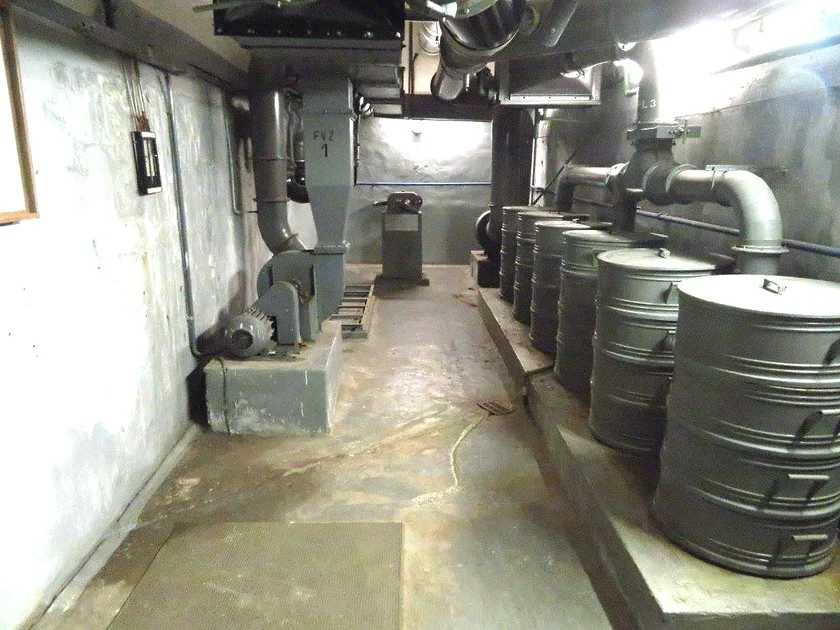 Water recycling system in the Folimanka bunker. Photo: Raymond Johnston.