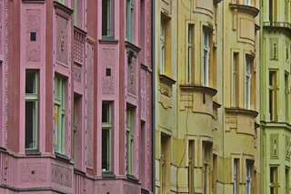 Facades in Prague. Photo: iStock, MWayOut.
