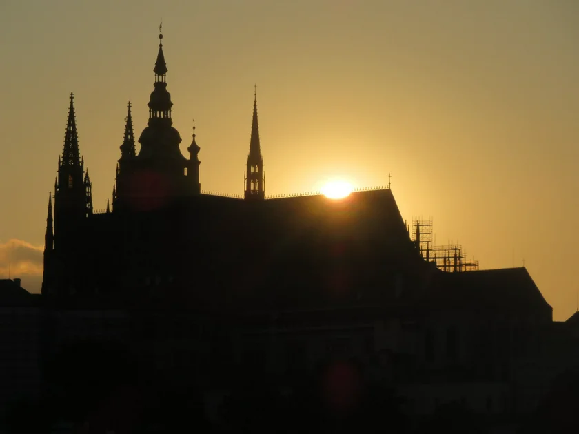 Sun setting over the altar of St. Vitus' Cathedral around the summer solstice. Photo: