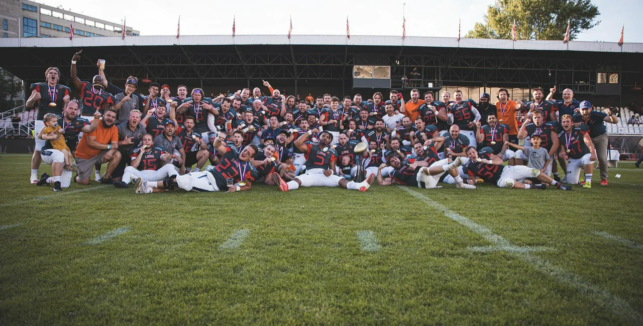 Prague Lions, the winners of this year's American Football League. Photo via Twitter @
