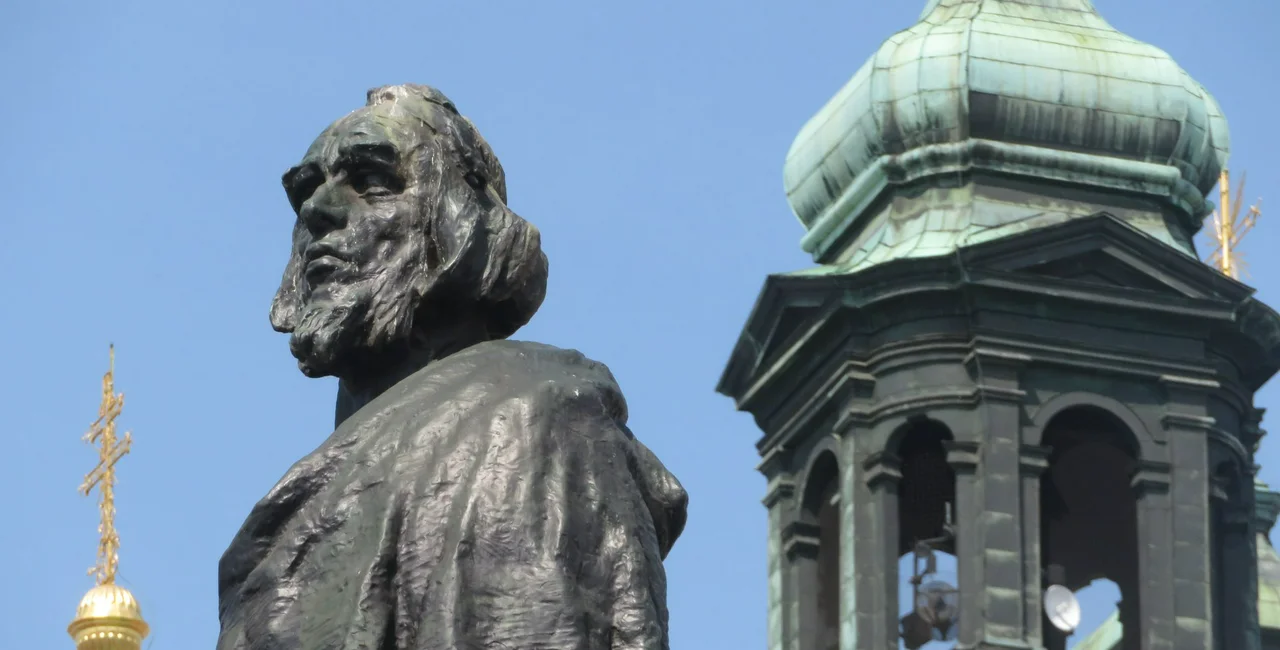 Statue of Jan Hus on Old Town Square. Photo: Raymond johnston