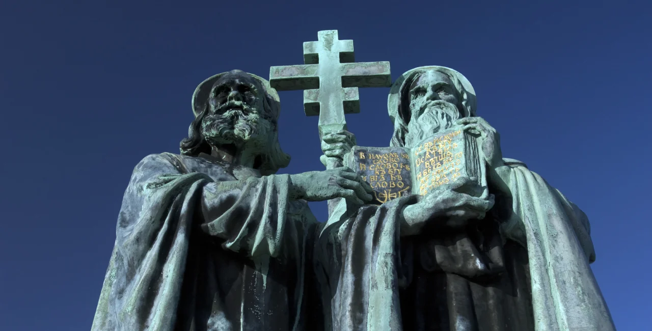 Statue of Saints Cyril and Methodius in Radhost. Photo: iStock / Josef Mohyla