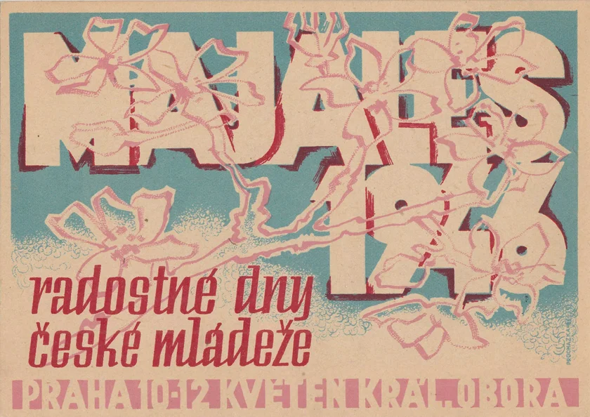 Postcard for the 1946 Majales. Photo: Muzeum paměti XX. století.