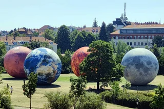 Inflatable models in Brno. Photo: Facebook / Hvězdárna a planetárium Brno
