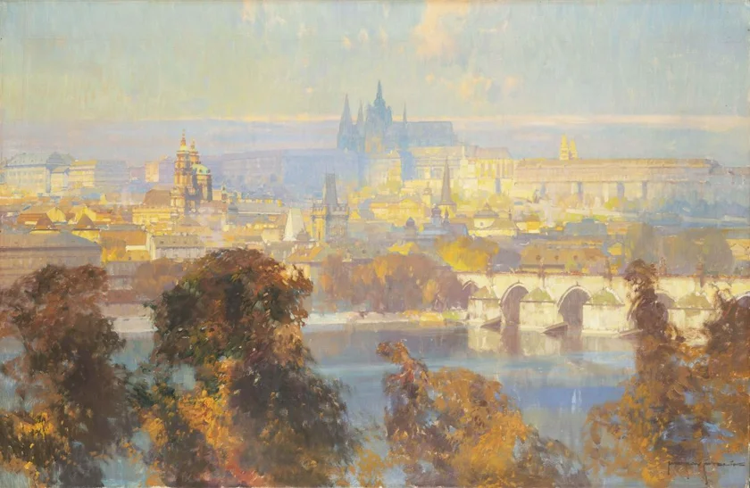 View of Prague by  Jaroslav Šetelík. Source: Česká spořitelna Gallery