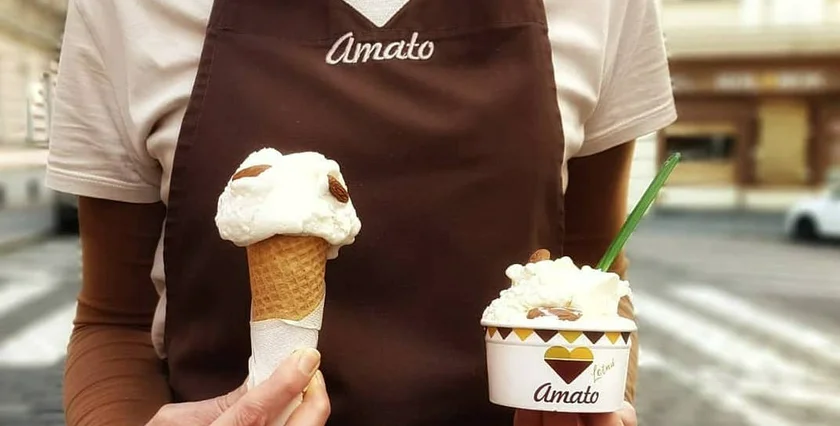 Almond ice-cream in Amato. Photo: Amato (Facebook)