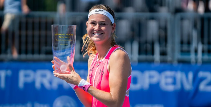 Czech Bouzková wins tennis Prague Open tournament. Photo via Twitter @WTA