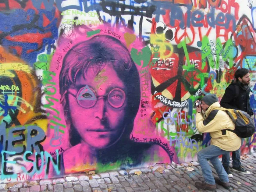 Lennon Wall in 2014. Photo: Raymond Johnston.