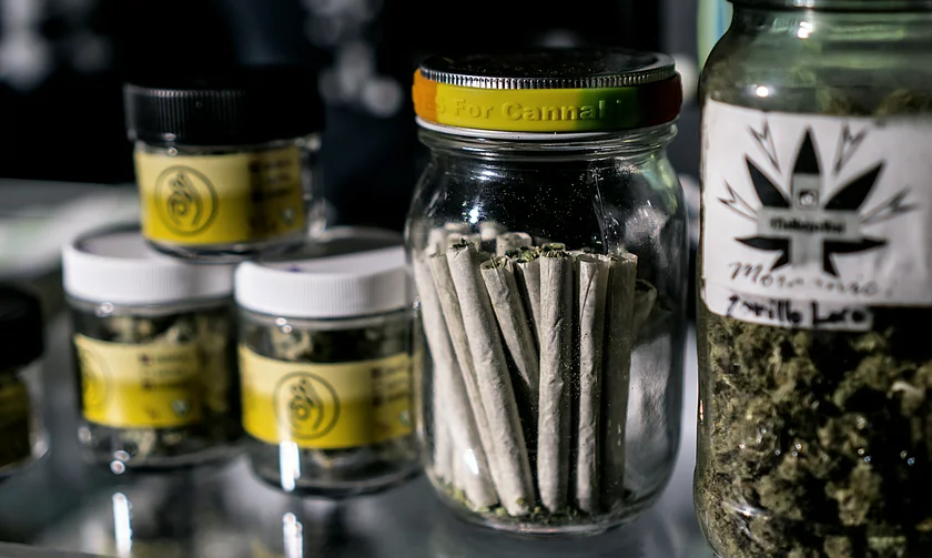 Pre-rolled joints and buds on sale at a dispensary / iStock: AYEHAB